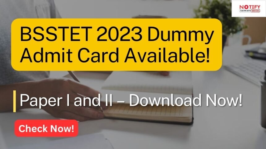 BSSTET 2023 Dummy Admit Card