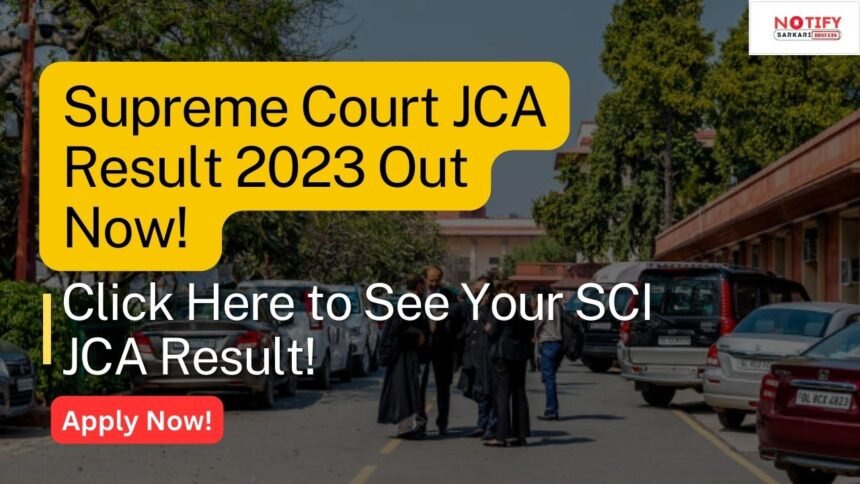 SCI JCA Result