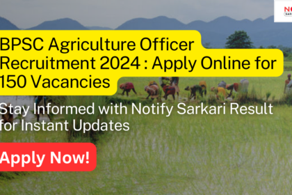 BPSC Agriculture Officer Recruitment 2024