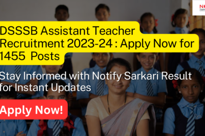 DSSSB Assistant Teacher Recruitment 2023-24