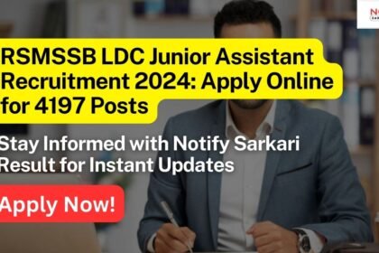 RSMSSB LDC Junior Assistant Recruitment 2024