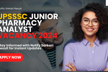 UPSSSC Junior Phar_macy Analyst Vacancy 2024