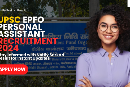 UPSC EPFO Personal Assistant Recruitment 2024