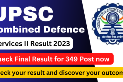 UPSC CDS II Final Result 2023 Out